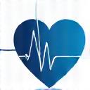 Cœur stylisé et des lignes de données, représentant la santé cardiovasculaire.