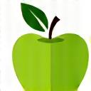 Icône d'une pomme et d'une feuille, symbolisant la nutrition et un rééquilibrage alimentaire sain.