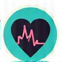 Icône symbolisant l'insuffisance cardiaque, avec un cœur stylisé et une courbe de décompensation.